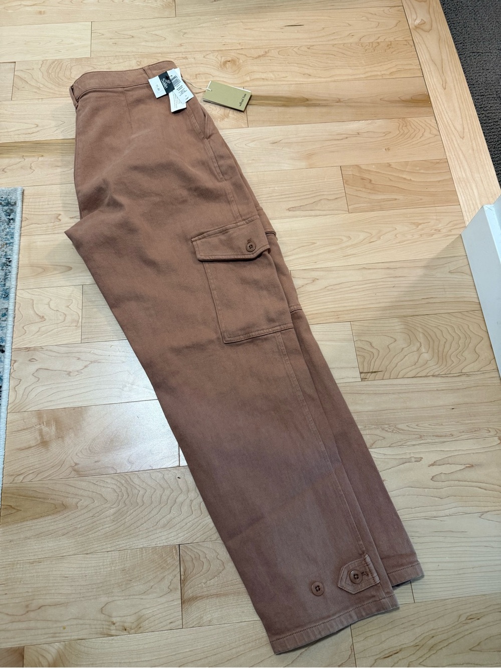 Wilfred Rust Brown Cargo Flare Pants